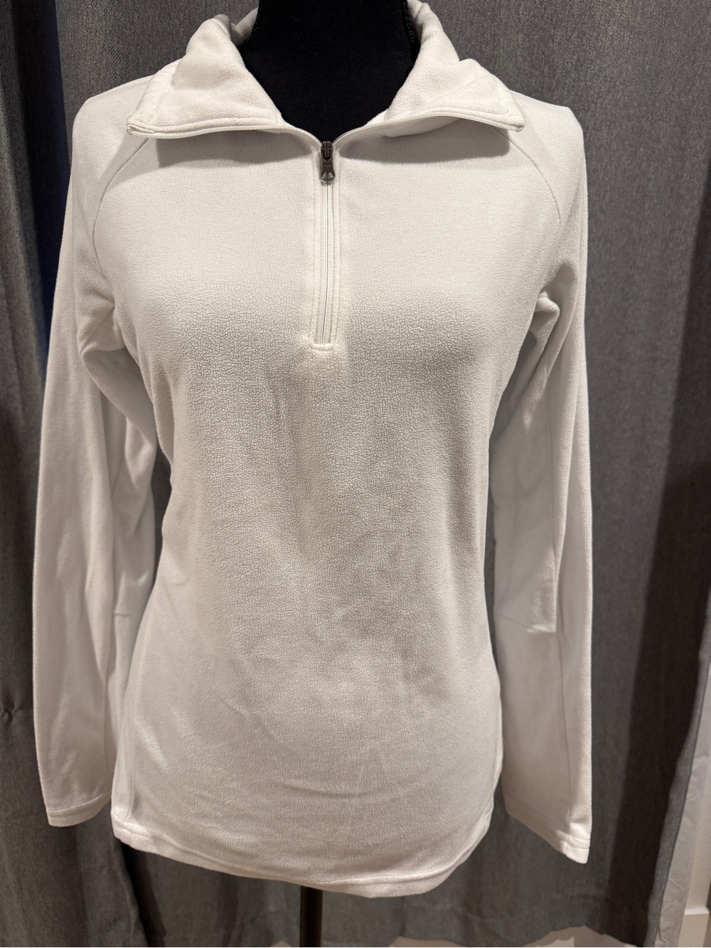 Columbia White Half-Zip Fleece Pullover